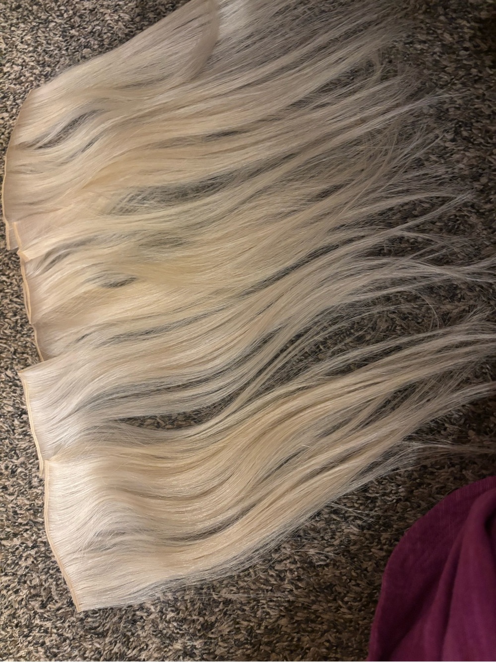 Blonde  sew in Hair Extensions - Natural Platinum Blonde